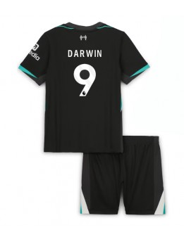 Liverpool Darwin Nunez #9 Replika Borta Kläder Barn 2024-25 Kortärmad (+ byxor)